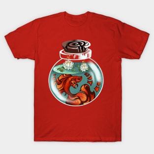 Red Beta Fish in a Potion T-Shirt